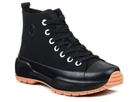 Trampki damskie - Trampki damskie czarne Big Star NN274158 wysokie na platformie-40 - miniaturka - grafika 1