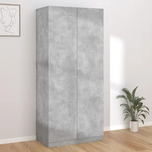 Szafa betonowa szara 90x52x200 cm materiał drewnopochodny - Szafy - miniaturka - grafika 1