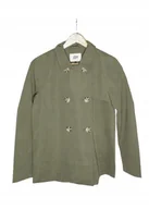 Płaszcze damskie - Jdy Dwurzędowy Zielony Cienki Płaszcz Na Guziki M K1A - miniaturka - grafika 1