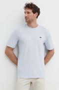 Koszulki męskie - Lacoste t-shirt męski kolor niebieski gładki - miniaturka - grafika 1