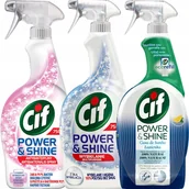 Środki do kuchni i łazienki - CIF Power & Shine Łazienka Spray 3x750ml - miniaturka - grafika 1