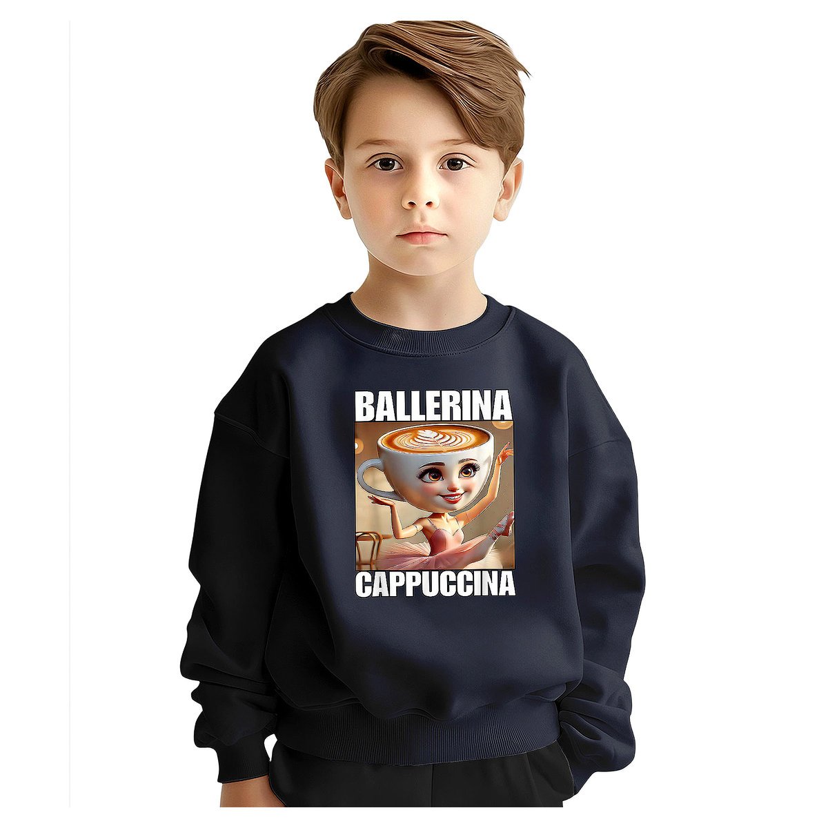 BLUZA DZIECIĘCA BRAINROT CAPPUCCINA BALLERINA 134-140 DLA DZIEWCZYNKI