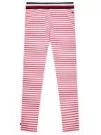 Spodnie i spodenki dla dziewczynek - Tommy Hilfiger Legginsy KN0KN01266 Różowy Slim Fit - miniaturka - grafika 1