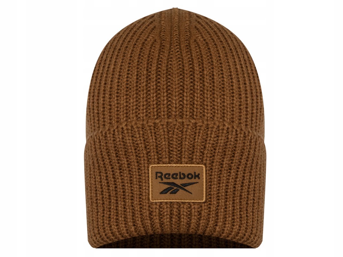 REEBOK CZAPKA - CL FO Beanie H36561 zimowa BRĄZOWO-WIELBŁĄDZIA