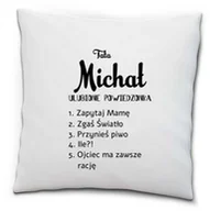 Gadżety dla niej i dla niego - Poduszka na Dzień Taty Tata-podaj imię ulubione powiedzonka - miniaturka - grafika 1