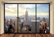 Tapety - Nice Wall Manhattan New York window) fototapeta FXL0728 - miniaturka - grafika 1