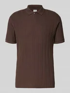 Koszulki męskie - Koszulka polo o kroju slim fit z fakturowanym wzorem model ‘JADEN’ - miniaturka - grafika 1
