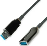 Kable USB - Kabel USB Roline USB-A - USB-A 20 m Czarny 12.04.1077 - miniaturka - grafika 1
