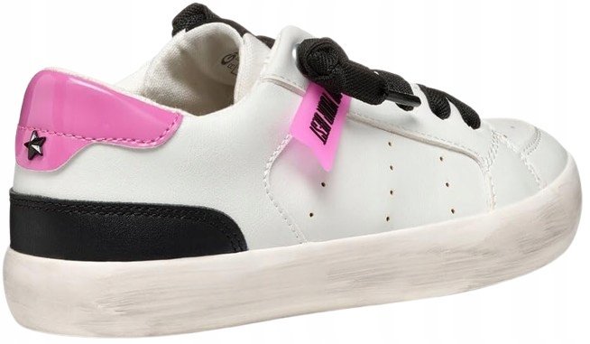 Geox Sportowe Białe Sneakersy Z Czarnym Sznurowaniem Dziewczęce 36 J1A