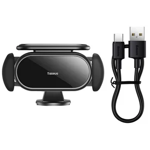 Uchwyt samochodowy elektryczny Baseus Steel Cannon Pro z ładowarką solarną (czarny) - Uchwyty samochodowe do telefonów - miniaturka - grafika 2