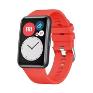 Akcesoria do smartwatchy - Pasek silikonowy FIXED do Huawei Watch FIT, czerwony - miniaturka - grafika 1