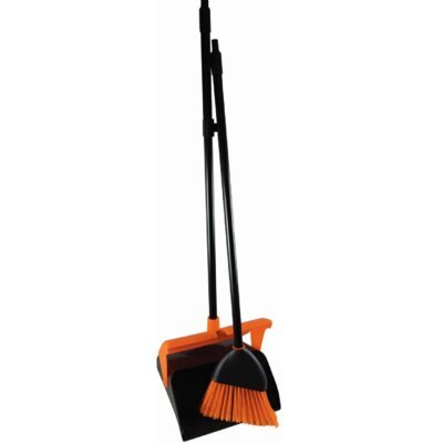 Zmiotka z szufelką SASKA GARDEN 1076072 Czarno-pomarańczowy