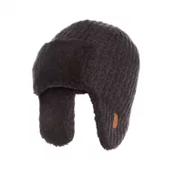 Czapki męskie - Zimowa czapka męska uszatka brodrene cz5 ciemnoszara - miniaturka - grafika 1