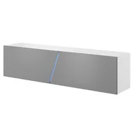 Szafki RTV - Szafka rtv DEO kolor biały styl nowoczesny hakano - TVCABINET/VIV/DEO/WHITE+GREY/LED/160X35 - miniaturka - grafika 1