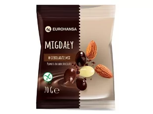 MIGDAŁY W CZEKOLADZIE MIX CZEKOLAD BEZGLUTENOWE 70G EUROHANSA - Czekolada - miniaturka - grafika 1