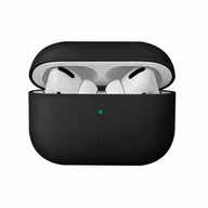 Akcesoria do słuchawek - Apple UNIQ Etui Uniq Lino AirPods Pro, czarne 8886463672808 - miniaturka - grafika 1