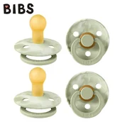 Smoczki uspokajające - BIBS TIE DIY COLLECTION 2-PACK SAGE IVORY & SAGE IVORY S Smoczek Uspokajający kauczuk Hevea 5713795221578 - miniaturka - grafika 1