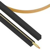 Kanały kablowe - Listwa z gumą LSM 8/9 czarna 1,15 m - miniaturka - grafika 1