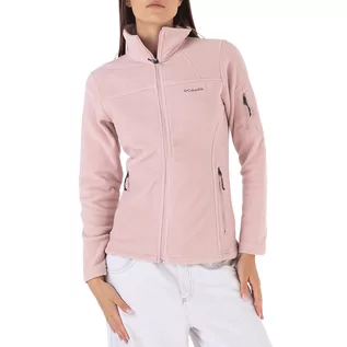 Bluzy sportowe damskie - Bluza Columbia Fast Trek II 1465351626 - różowa - grafika 1