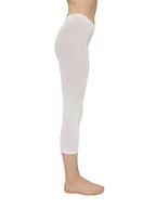 Legginsy - ESPRIT Kobiety Legginsy Cotton Capri W LE Wysoka Gęstość Splotów grube jednokolorowe 1 Para, Biały (White 2000), M (38-40) - miniaturka - grafika 1