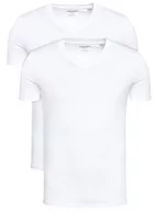 Koszulki męskie - Jones Jack Komplet 2 t-shirtów Basic 12133914 Biały Comfort Fit - miniaturka - grafika 1