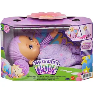 Mattel My Garden Baby Bobasek-motylek Miękka lalka fioletowa HBH37_HBH39 HBH37_HBH39 - Lalki dla dziewczynek - miniaturka - grafika 1
