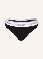 Majtki damskie - Calvin Klein Stringi Icon Cotton Modal schwarz - miniaturka - grafika 1