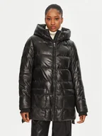 Kurtki damskie - Serge Pariente Kurtka puchowa Warm Girl Czarny Relaxed Fit - miniaturka - grafika 1