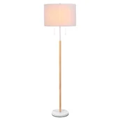 Lampy stojące - Stojąca lampa podłogowa Fogo LP-0304/2F WH Light Prestige do salonu biała - miniaturka - grafika 1