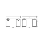 Lampy sufitowe - OSRAM Reflektor sufitowy OCTAGON PLATE, biały, 4-punktowa, GU10-LED, 927 możliwość ściemniania, biały / opal, salon / jadalnia, metal, nowoczesny - miniaturka - grafika 1