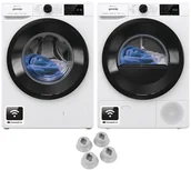Zestawy AGD - Zestaw AGD Gorenje Pralka WPNEI84A1SWIFI/PL + Suszarka DPNE83GNLWIFI/PL + Nóżki próżniowe AW012 - miniaturka - grafika 1