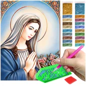 Zabawki kreatywne - HAFT DIAMENTOWY 30x40 – MATKA BOSKA | KWADRATOWE DIAMENTY - miniaturka - grafika 1