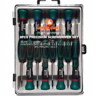 Śrubokręty - WKRĘTAKI PRECYZYJNE PŁASKIE KRZYŻAK 8 szt JONESWAY - miniaturka - grafika 1