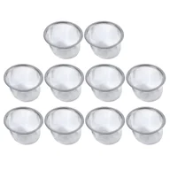 Herbata - 10x Średnica czajnika 80mm Metalowa siatka Herbata Liść Przyprawy Sitko Kosz Tonu srebrny - miniaturka - grafika 1