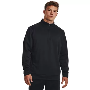 Bluzy sportowe męskie - Męska bluza treningowa UNDER ARMOUR UA Armour Fleece 1/4 Zip - czarna - grafika 1