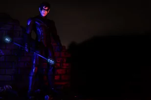 Plakat, Batman Arkham City - Nightwing, 70x50 cm - Plakaty - miniaturka - grafika 1