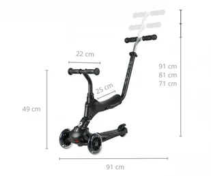 Qplay Hulajnoga Sema Pro 3w1 Black - Hulajnogi - miniaturka - grafika 9