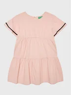 Sukienki i spódniczki dla dziewczynek - United Colors Of Benetton Sukienka letnia 4O9TGV00P Różowy Regular Fit - miniaturka - grafika 1