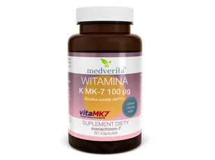 MEDVERITA Witamina K2 MK-7 (menachinon-7) 100g (60 kapsułek) Medverita - Witaminy i minerały - miniaturka - grafika 1
