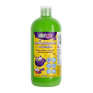 Farba Plakatowa Strigo W Butelce, 500 Ml Zielony - Farby i media malarskie - miniaturka - grafika 1