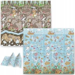MATA PIANKOWA EDUKACYJNA DLA DZIECI PUZZLE DWUSTRONNA SKŁADANA DUŻA 200X180 - Zabawki interaktywne dla dzieci - miniaturka - grafika 1