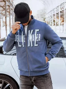 Bluza męska rozpinana z nadrukiem indygo Dstreet BX5411-XXL - Bluzy męskie Bluza męska rozpinana z nadrukiem indygo Dstreet BX5411-XXL - Bluzy męskie - miniaturka - grafika 1