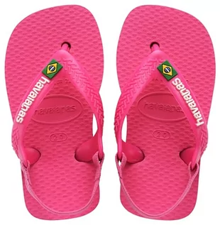 Buty dla dziewczynek - Havaianas Baby Brasil Logo II Sandały, Pink, 26 EU, Pink, 26 EU - grafika 1