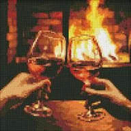 Zabawki kreatywne - Ideyka Diamentowa mozaika - Ogrzewanie przy kominku - miniaturka - grafika 1