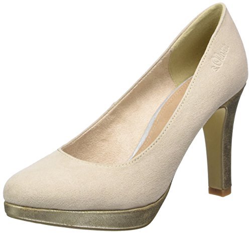 s.Oliver Damskie czółenka 22400, beżowy - beżowy Ivory Comb 439-37 eu