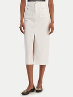 Sukienki - Liu Jo Spódnica jeansowa UA6259 D0275 Biały Regular Fit - miniaturka - grafika 1