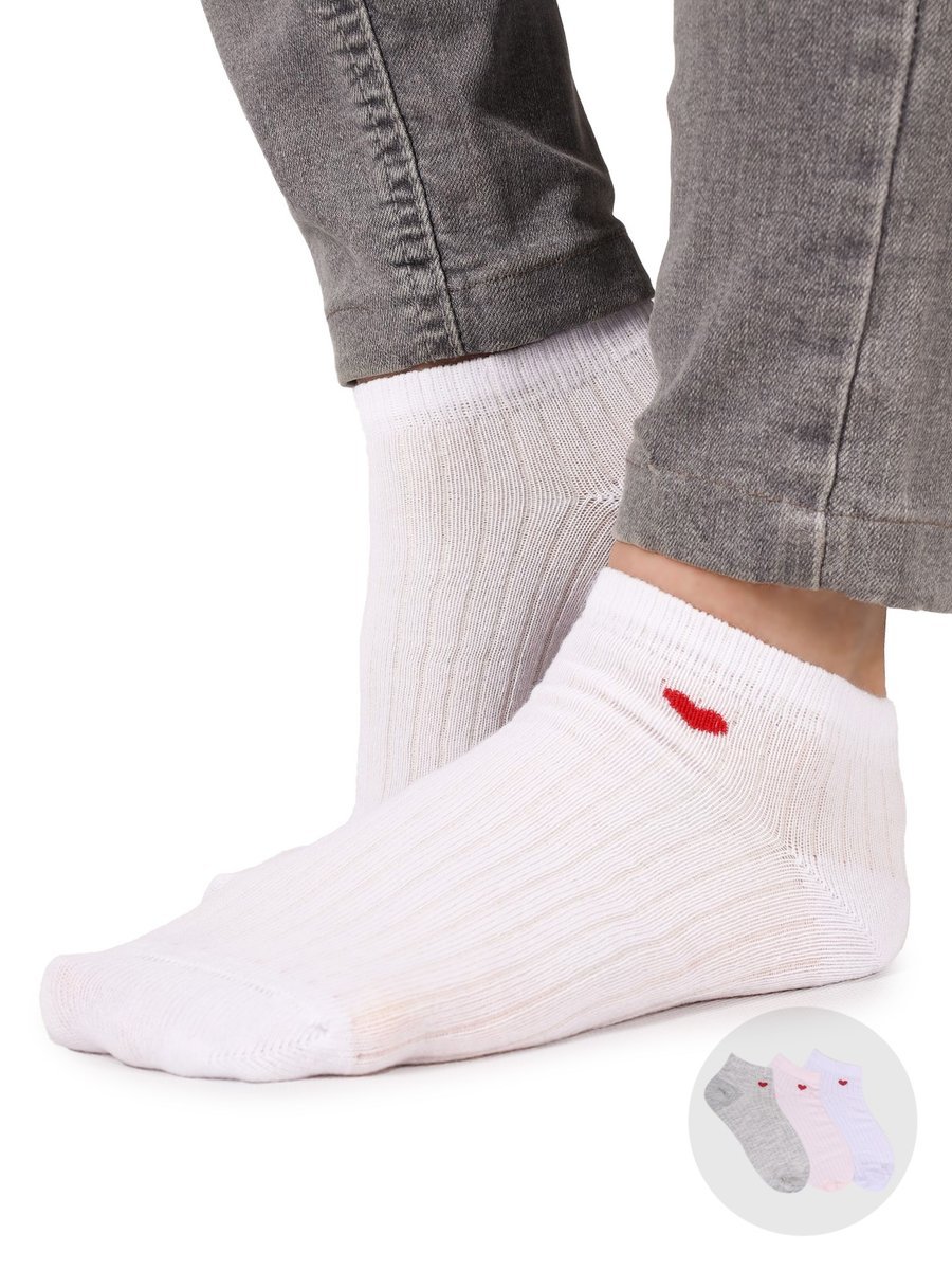 Skarpety stopki dziewczęce dziecięce bawełniane serduszko 3PAK 35-38 YOCLUB