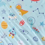 Koce i narzuty dla dzieci - Kocyk niemowlęcy Kocyk dziecięcy bawełniany 75x100cm Niebieski - miniaturka - grafika 1