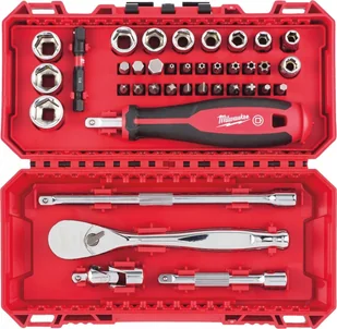 Milwaukee MILWAUKEE ZESTAW NASADEK 1/4" Z GRZECHOTKĄ - Klucze i nasadki - miniaturka - grafika 1