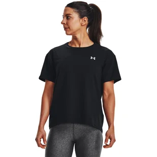 Damska Koszulka z krótkim rękawem UNDER ARMOUR UA ESENTIAL CTTN STRETCH TEE 1376938-001 – Czarny - Koszulki i topy damskie - miniaturka - grafika 1